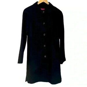 Merona Black Cotton Overcoat Size XS
